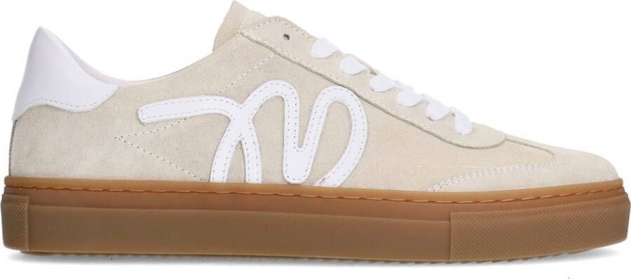 Manfield Dames Beige suède sneakers