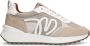 Manfield Dames Beige suède sneakers met details - Thumbnail 1