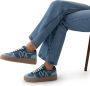 Manfield Dames Blauwe denim sneakers - Thumbnail 1