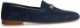 Manfield Dames Blauwe suède loafers - Thumbnail 2