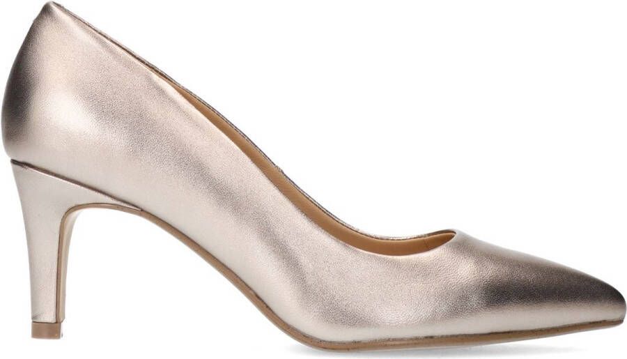 Manfield Dames Bronzen leren pumps