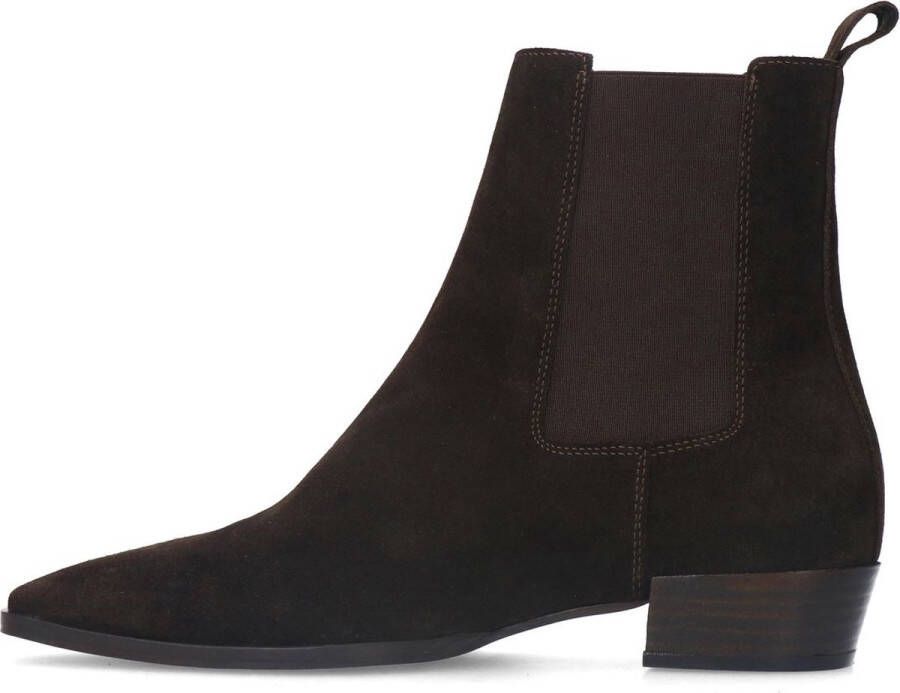 Manfield Dames Bruine suède chelsea boots