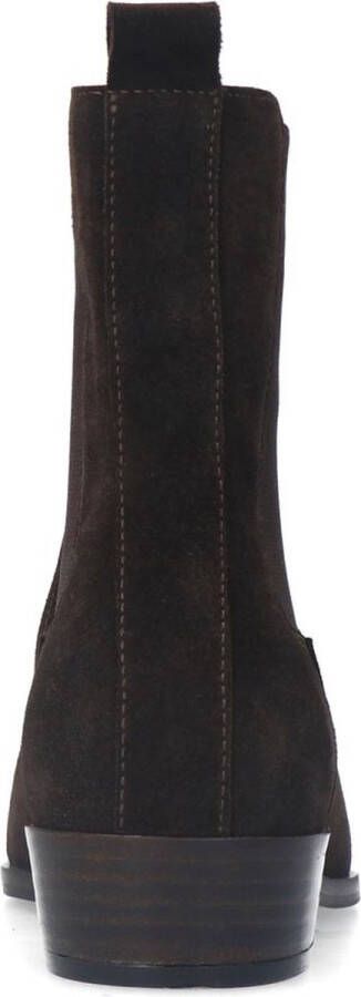 Manfield Dames Bruine suède chelsea boots