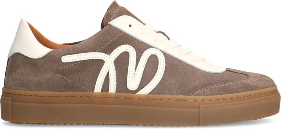 Manfield Dames Bruine suède sneakers