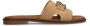 Manfield Dames Cognac suède slippers met chain - Thumbnail 6