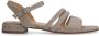 Manfield Dames Gouden glitter sandalen - Thumbnail 2