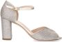 Manfield Dames Gouden glitter sandalen met hak - Thumbnail 1