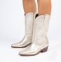 Manfield leren cowboylaarzen goud metallic - Thumbnail 4