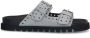 Manfield Dames Grijze suède slippers met studs - Thumbnail 7