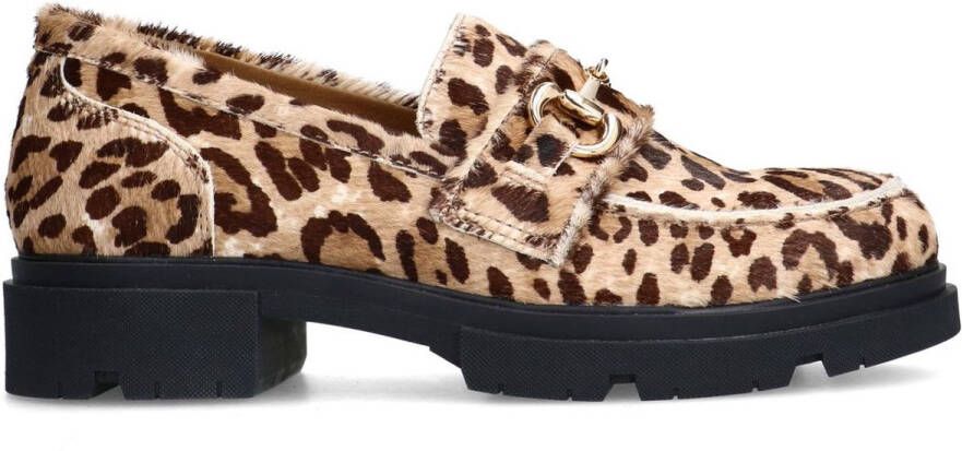 Manfield Dames Leopard loafers