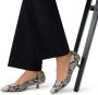 Manfield leren pumps met slangenprint grijs - Thumbnail 2