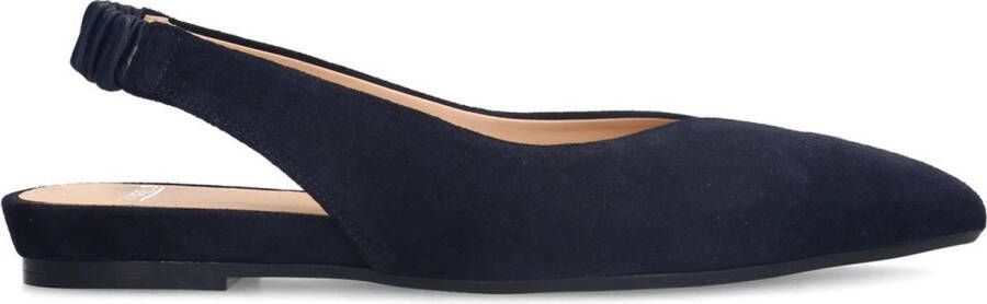 Manfield Dames Navy suède slingbacks