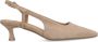 Manfield Dames PRE ORDER Beige suède slingback pumps - Thumbnail 6