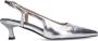 Manfield Dames PRE ORDER Zilveren leren slingbacks - Thumbnail 6