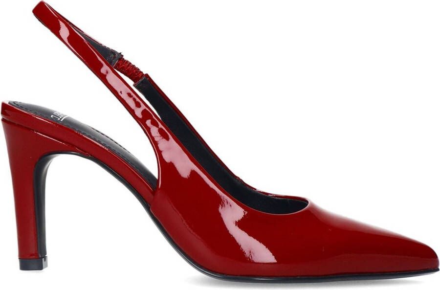 Manfield Dames Rode lakleren slingbacks