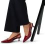 Manfield lakleren slingback pumps donkerrood - Thumbnail 2