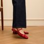 Manfield lakleren slingback loafers rood - Thumbnail 2