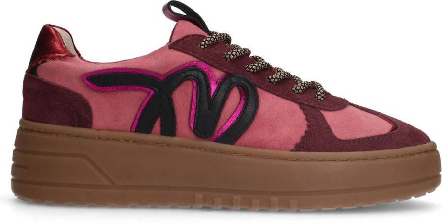 Manfield Dames Roze suède sneakers