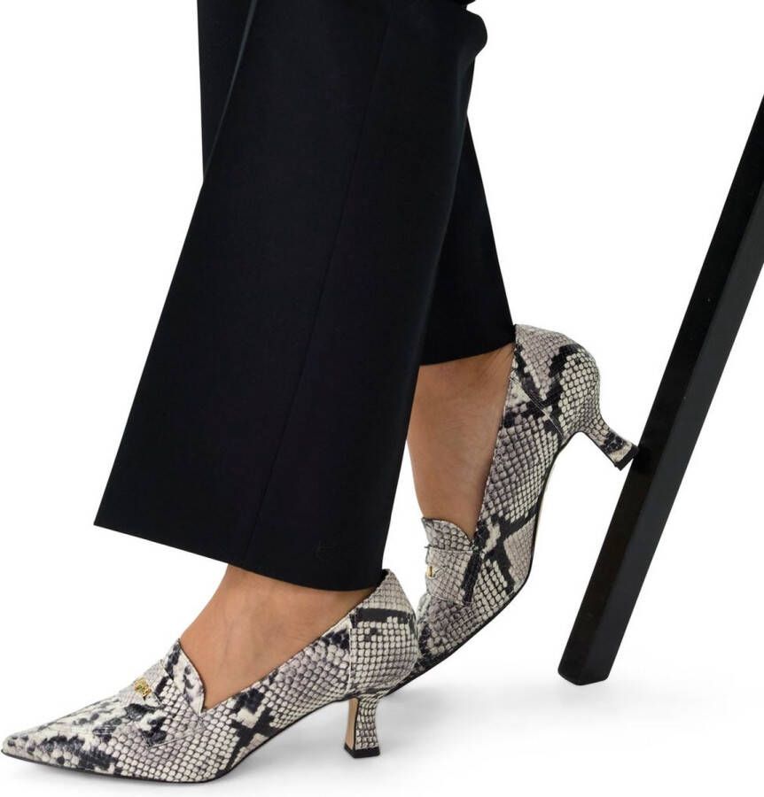 Manfield Dames Slangenprint leren pumps