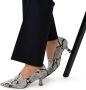 Manfield leren pumps met slangenprint grijs - Thumbnail 6