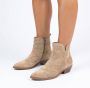 Manfield Dames Taupe suède cowboy laarzen - Thumbnail 2