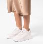 Manfield Dames Witte leren sneakers - Thumbnail 1