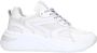 Manfield Dames Witte leren sneakers - Thumbnail 1