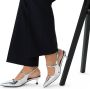 Manfield lakleren slingback pumps zilver - Thumbnail 2