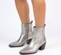 Manfield leren cowboylaarzen zilver metallic - Thumbnail 2