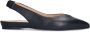 Manfield Dames Zwart leren slingbacks - Thumbnail 2