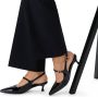 Manfield Dames Zwarte lak slingbacks - Thumbnail 2