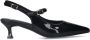 Manfield Dames Zwarte lak slingbacks - Thumbnail 2