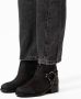 Manfield Dames Zwarte leren biker boots - Thumbnail 2