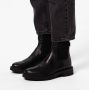 Manfield Dames Zwarte leren chelsea boots - Thumbnail 2