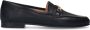 Manfield Dames Zwarte leren loafers - Thumbnail 6