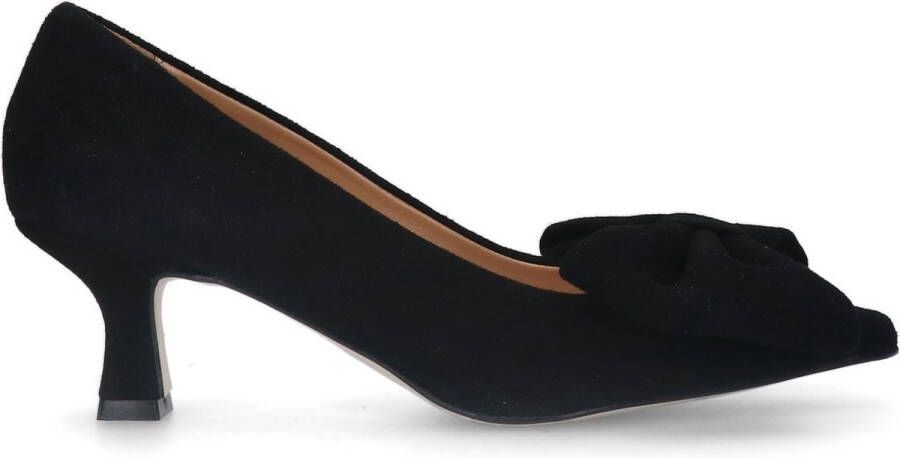 Manfield Dames Zwarte leren pumps