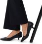 Manfield Dames Zwarte leren pumps - Thumbnail 2