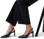 Manfield Dames Zwarte leren slingbacks - Thumbnail 2