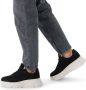 Manfield Dames Zwarte nubuck sneakers - Thumbnail 1