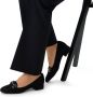 Manfield Dames Zwarte suède loafer pumps - Thumbnail 2