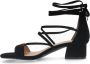 Manfield Dames PRE ORDER Zwarte suède sandalen met hak - Thumbnail 7