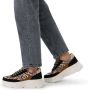 Manfield Dames Zwarte suède sneakers met panterprint - Thumbnail 1