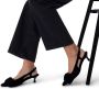 Manfield Dames Zwarte velours slingbacks met strik - Thumbnail 2