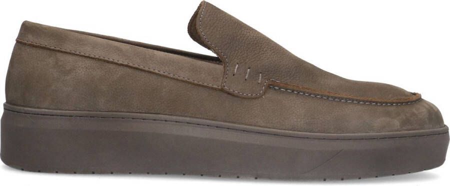 Manfield Heren Antraciete nubuck loafers