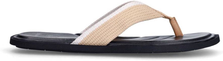 Manfield Heren Beige canvas slipper