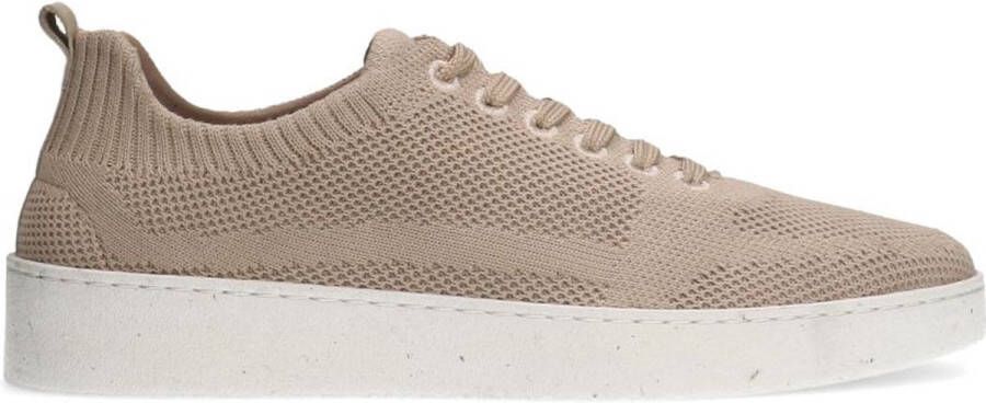 Manfield Heren Beige knit fabric sneakers