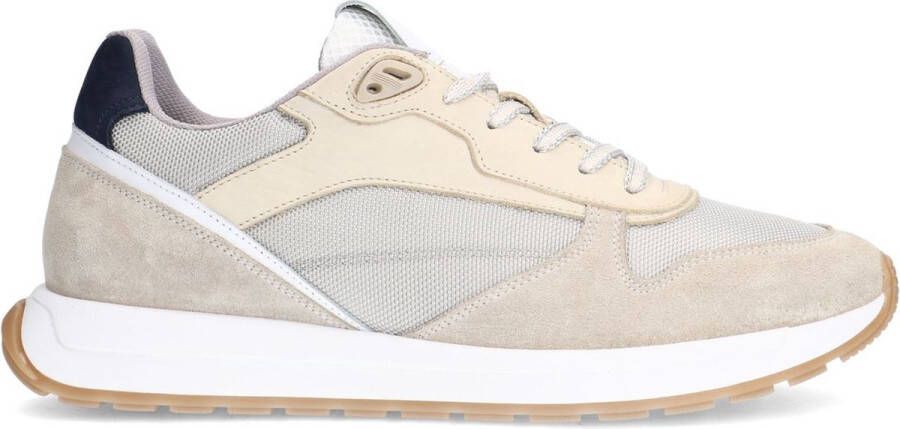 Manfield Heren Beige leren sneakers