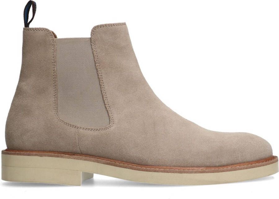 Manfield Heren Beige suède chelsea boots