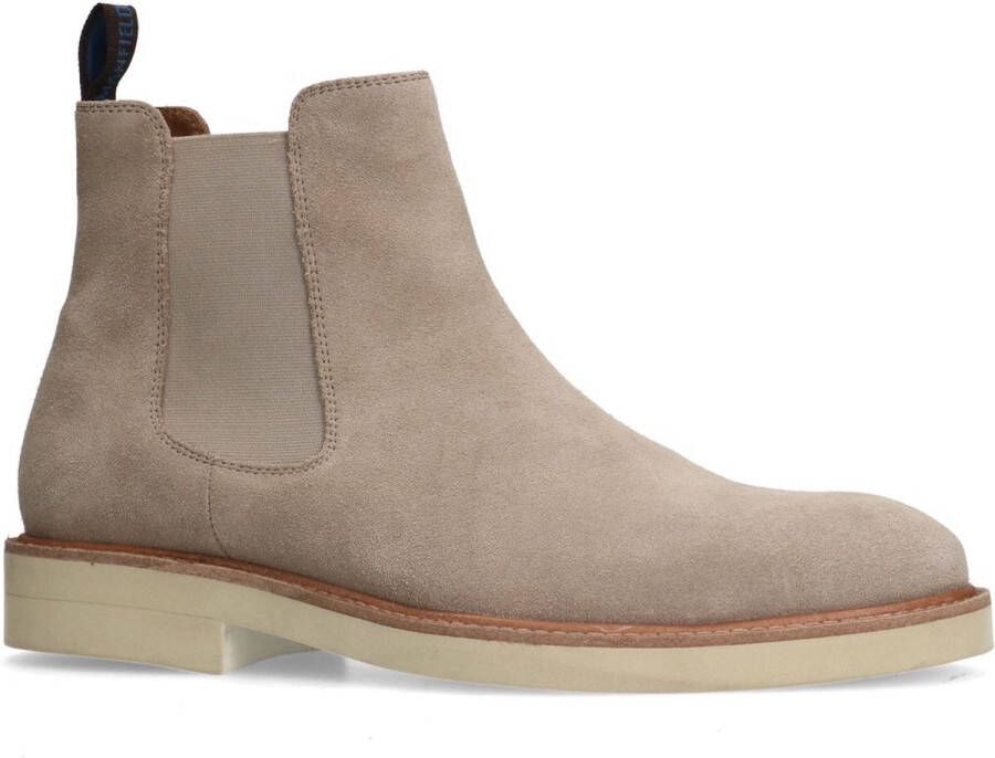 Manfield Heren Beige suède chelsea boots