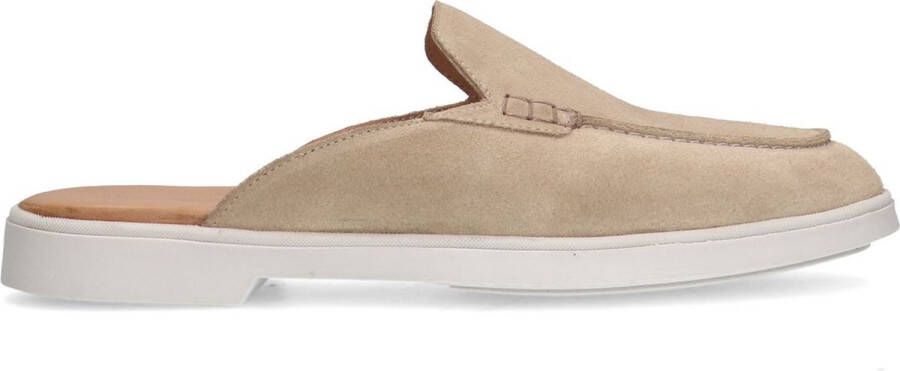 Manfield Heren Beige suède slip on loafers